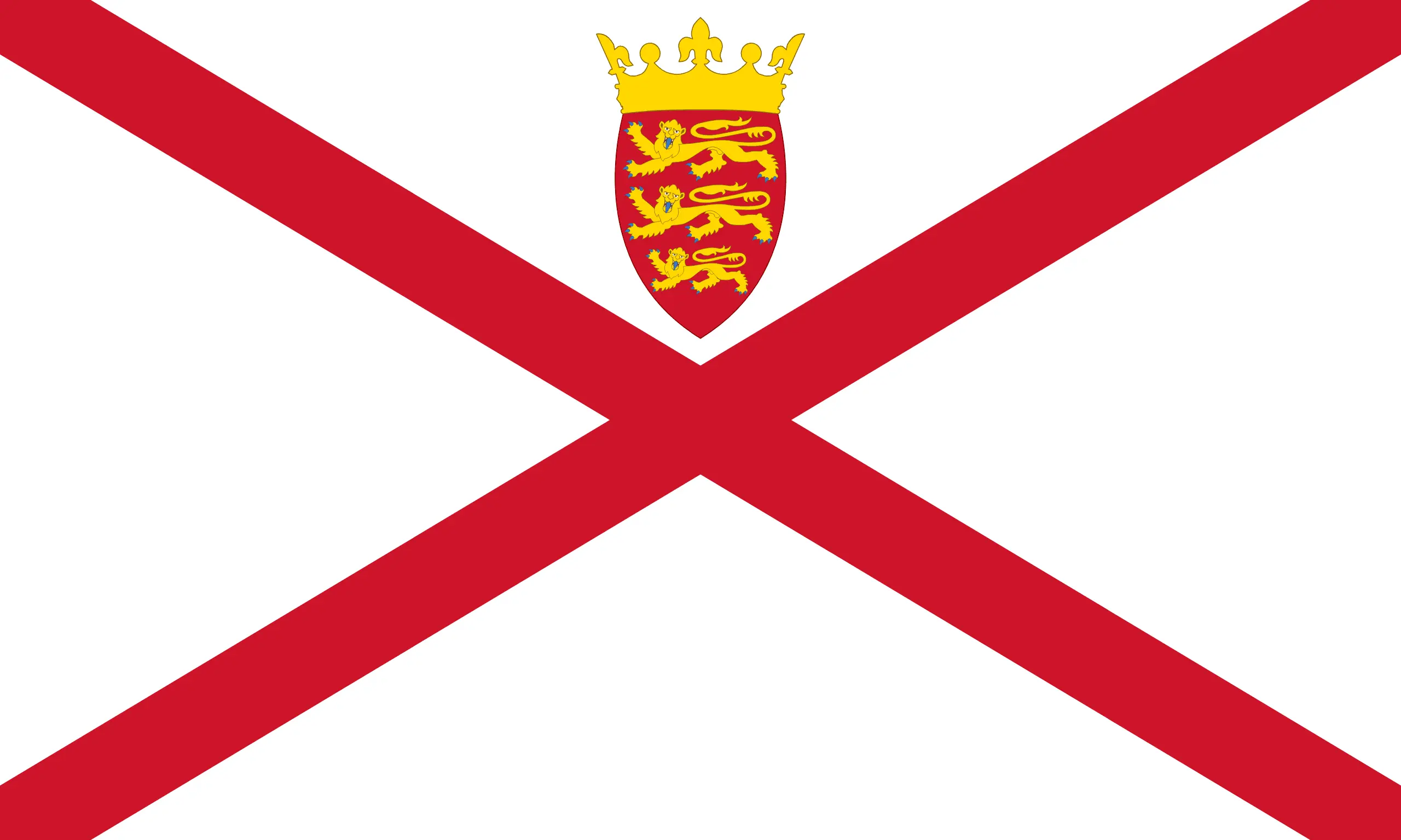 Drapeau Jersey brodé - Écusson drapeau Jersey Made in France