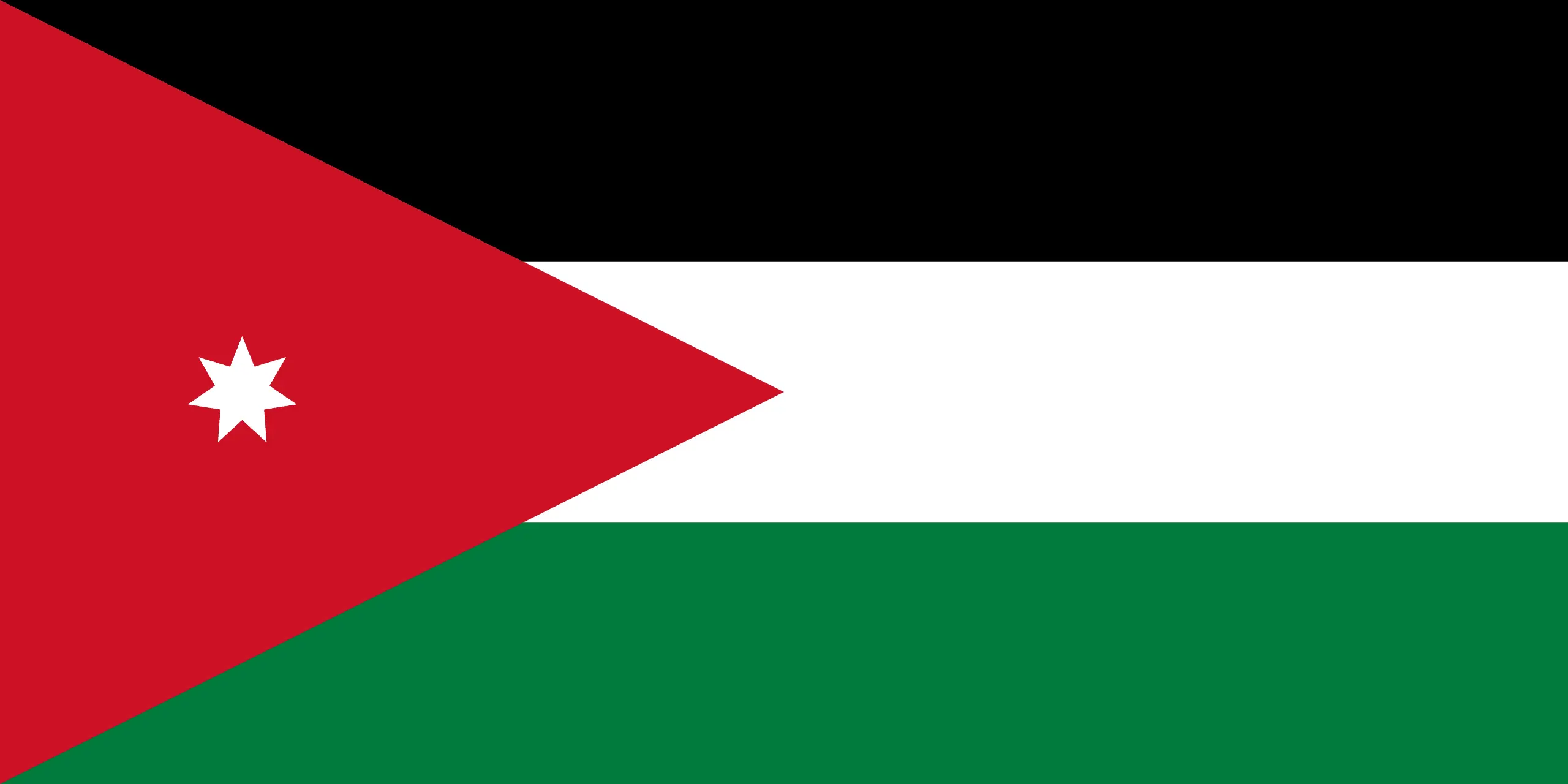 Drapeau Jordanie brodé - Écusson drapeau Jordanie Made in France
