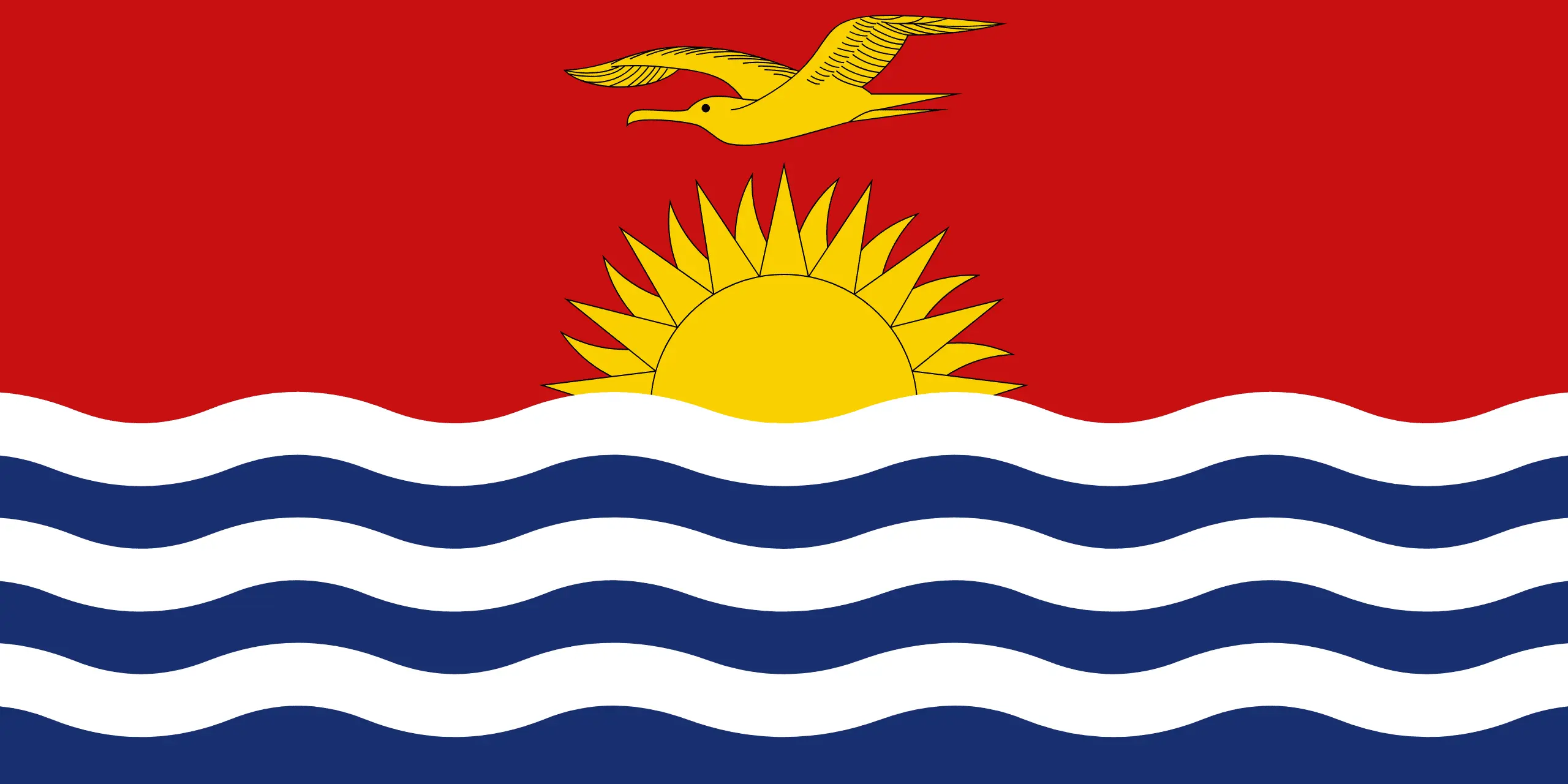 Drapeau Kiribati brodé - Écusson drapeau Kiribati Made in France