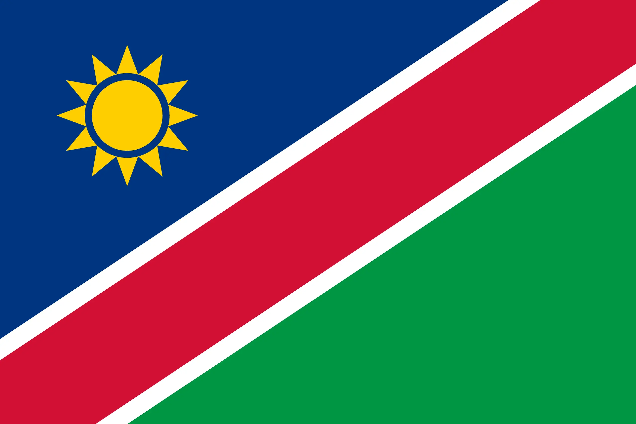 Drapeau Namibie brodé - Écusson drapeau Namibie Made in France