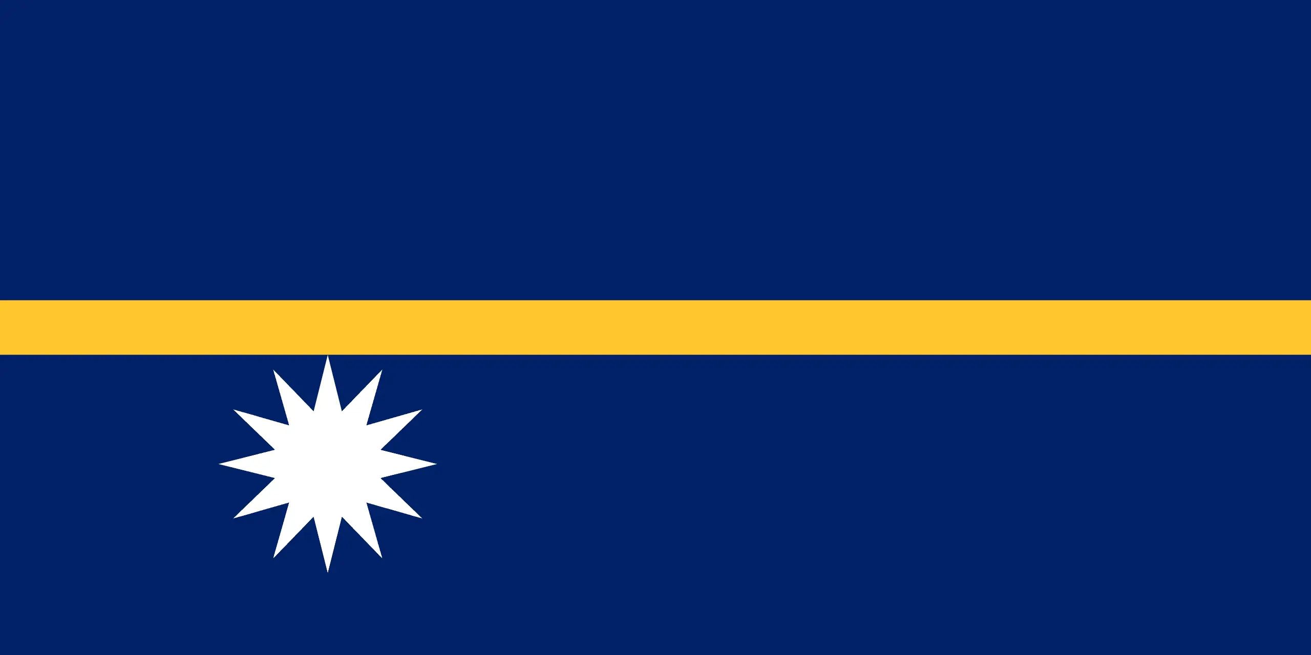 Drapeau Nauru brodé - Écusson drapeau Nauru Made in France