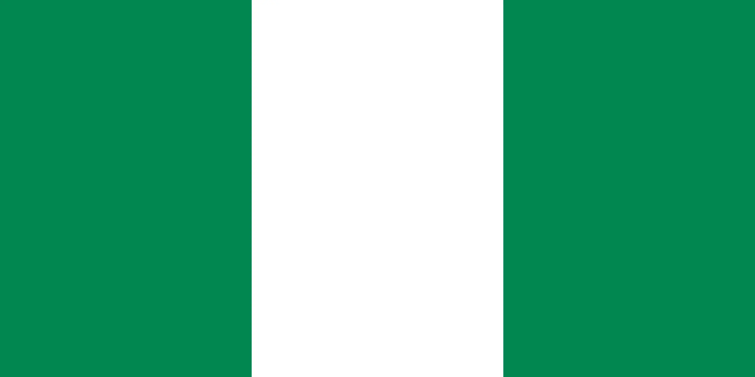 Drapeau Nigeria brodé - Écusson drapeau Nigeria Made in France