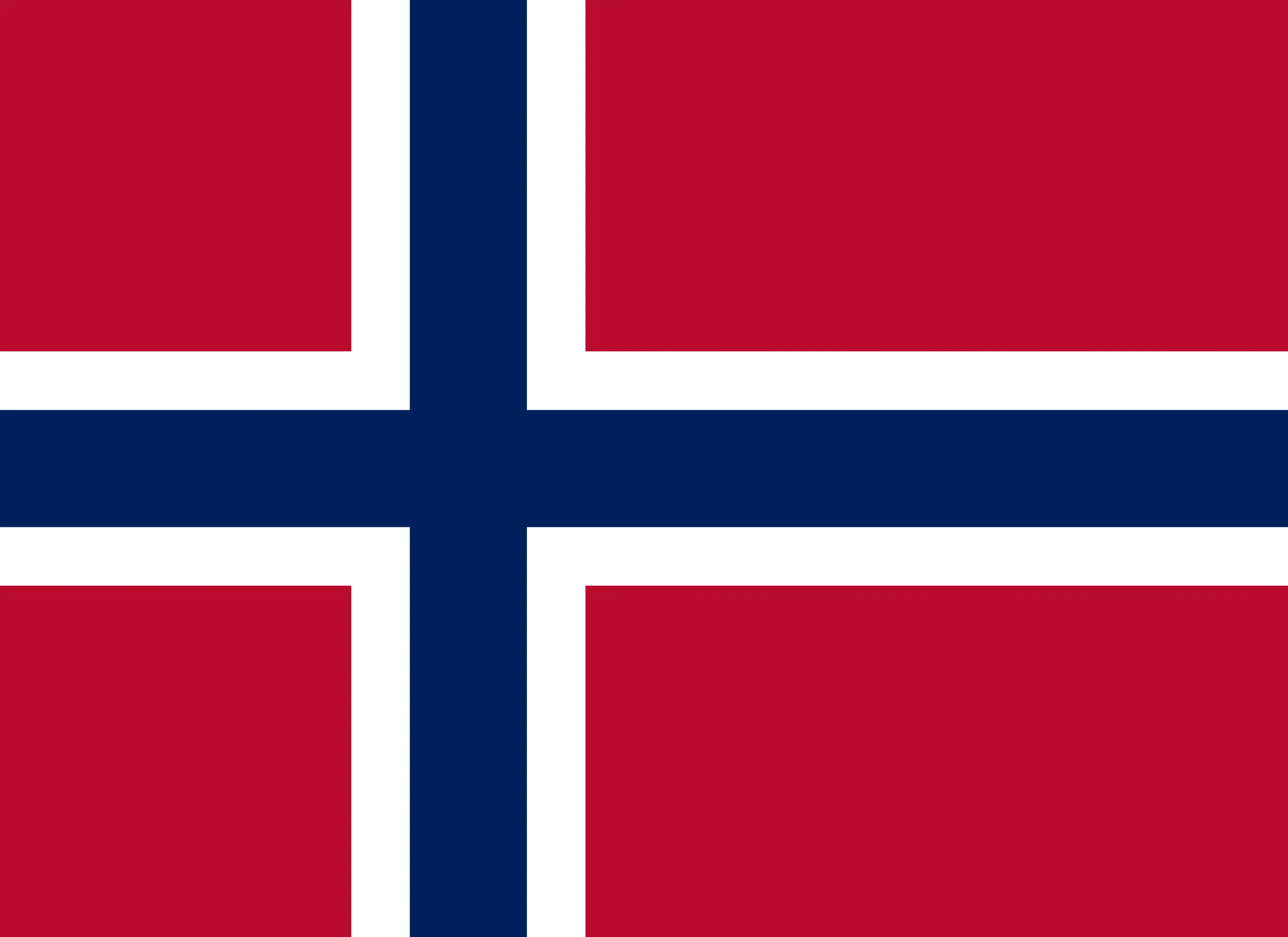Drapeau Norvège brodé - Écusson drapeau Norvège Made in France