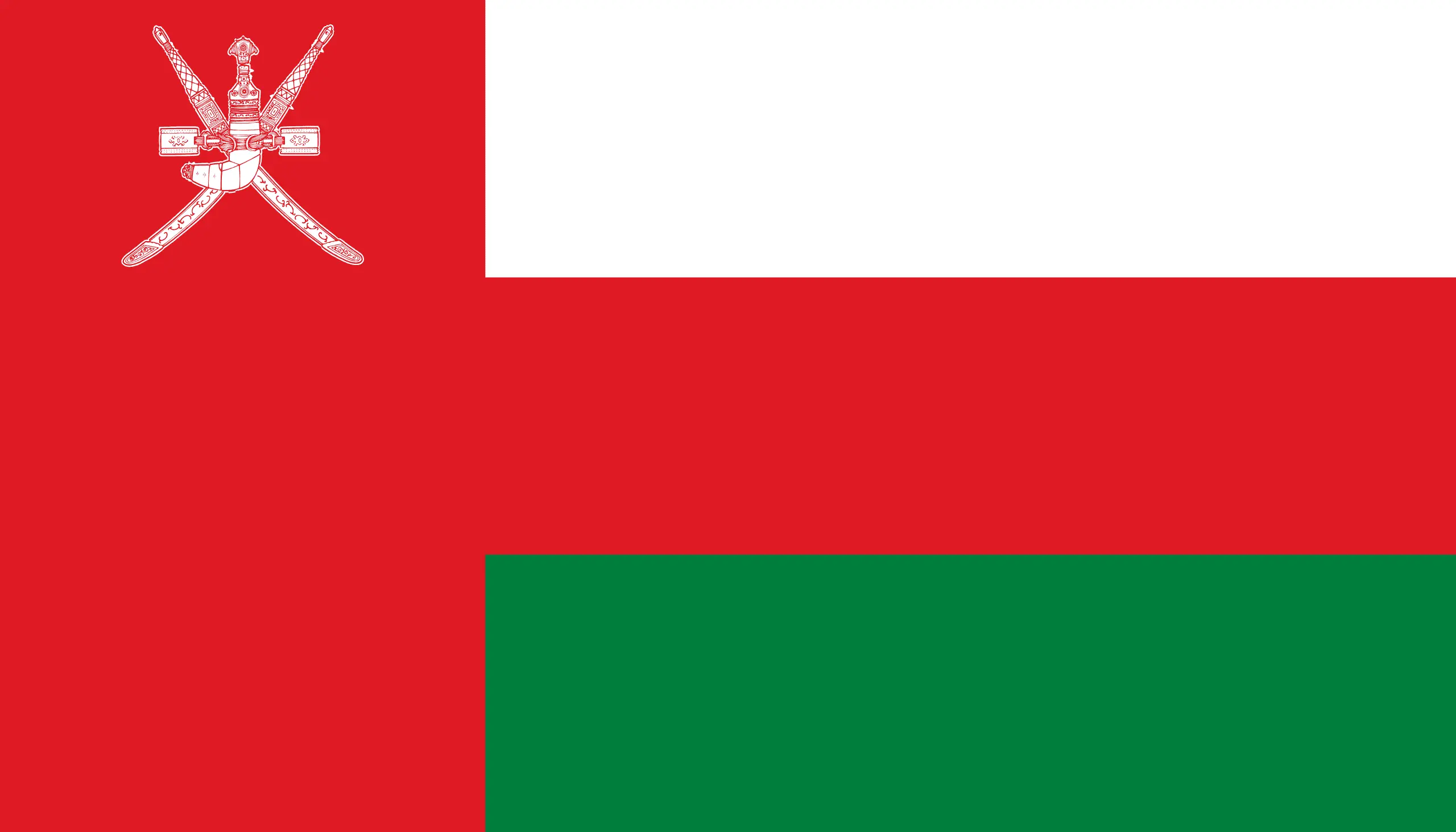 Drapeau Oman brodé - Écusson drapeau Oman Made in France