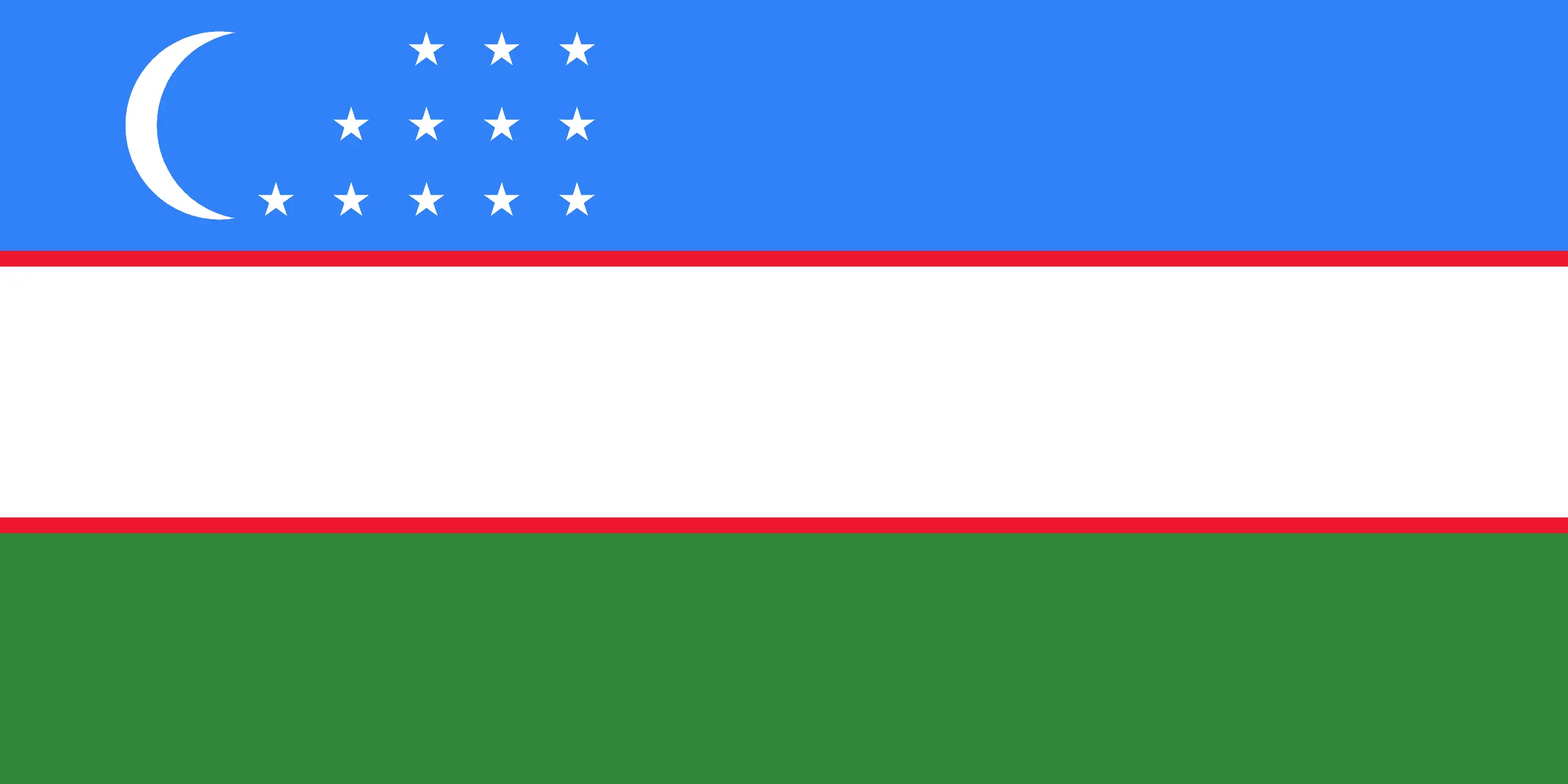 Drapeau Ouzbékistan brodé - Écusson drapeau Ouzbékistan Made in France