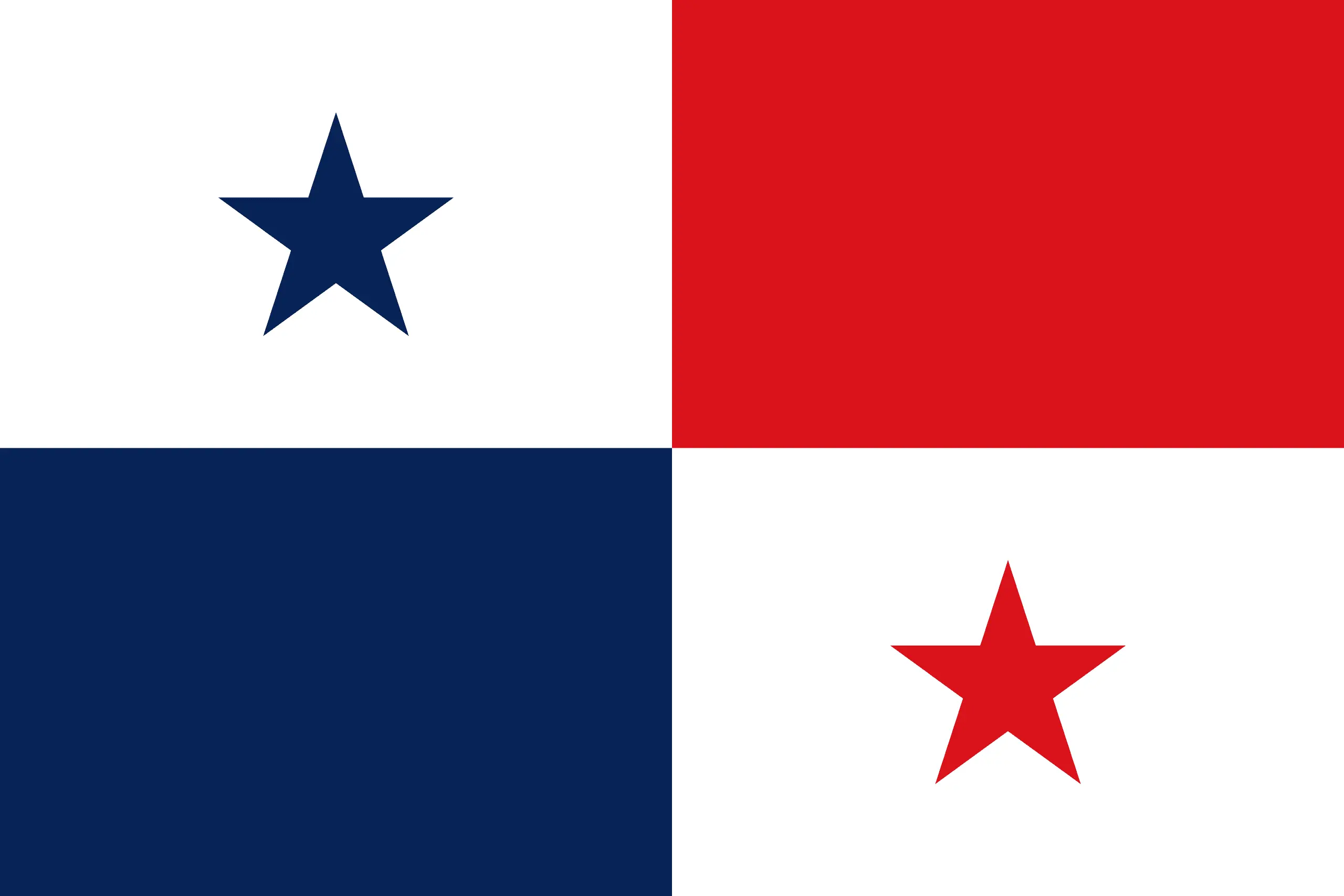 Drapeau Panama brodé - Écusson drapeau Panama Made in France