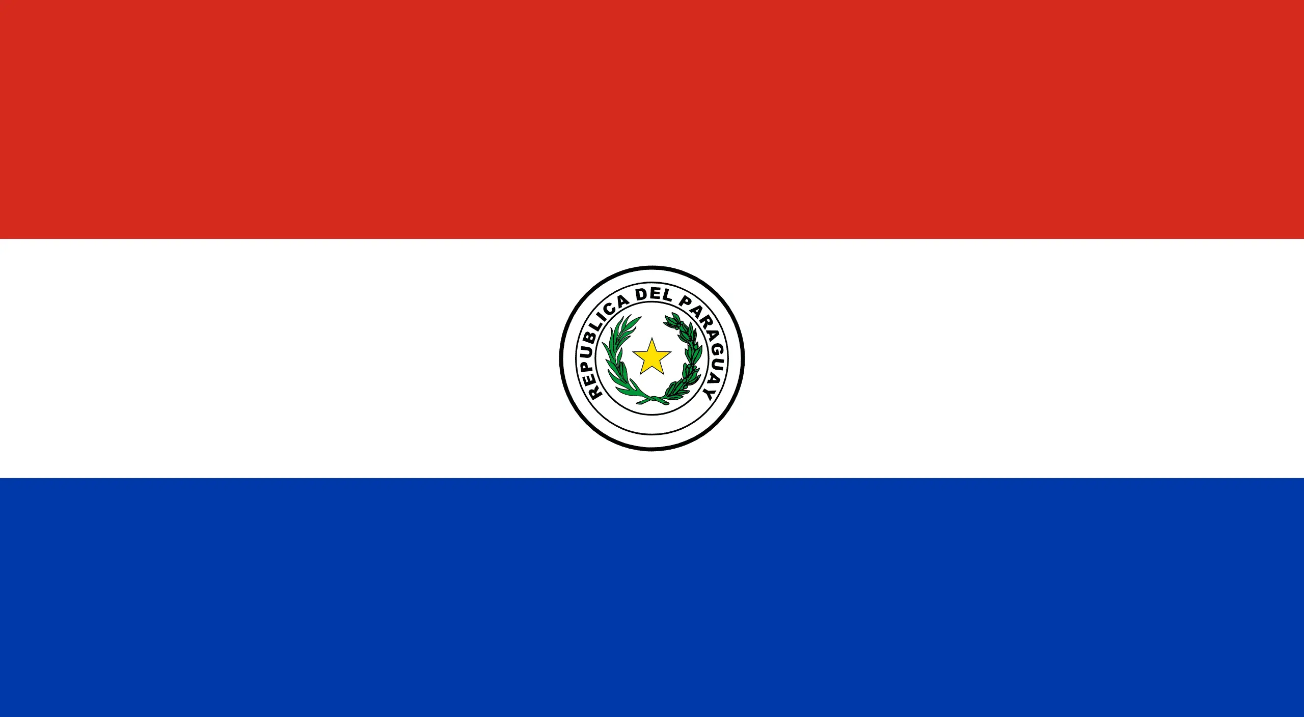 Drapeau Paraguay brodé - Écusson drapeau Paraguay Made in France