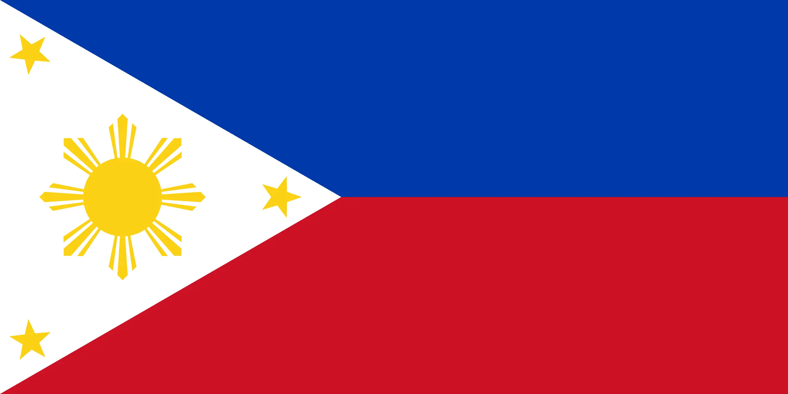 Drapeau Philippines brodé - Écusson drapeau Philippines Made in France