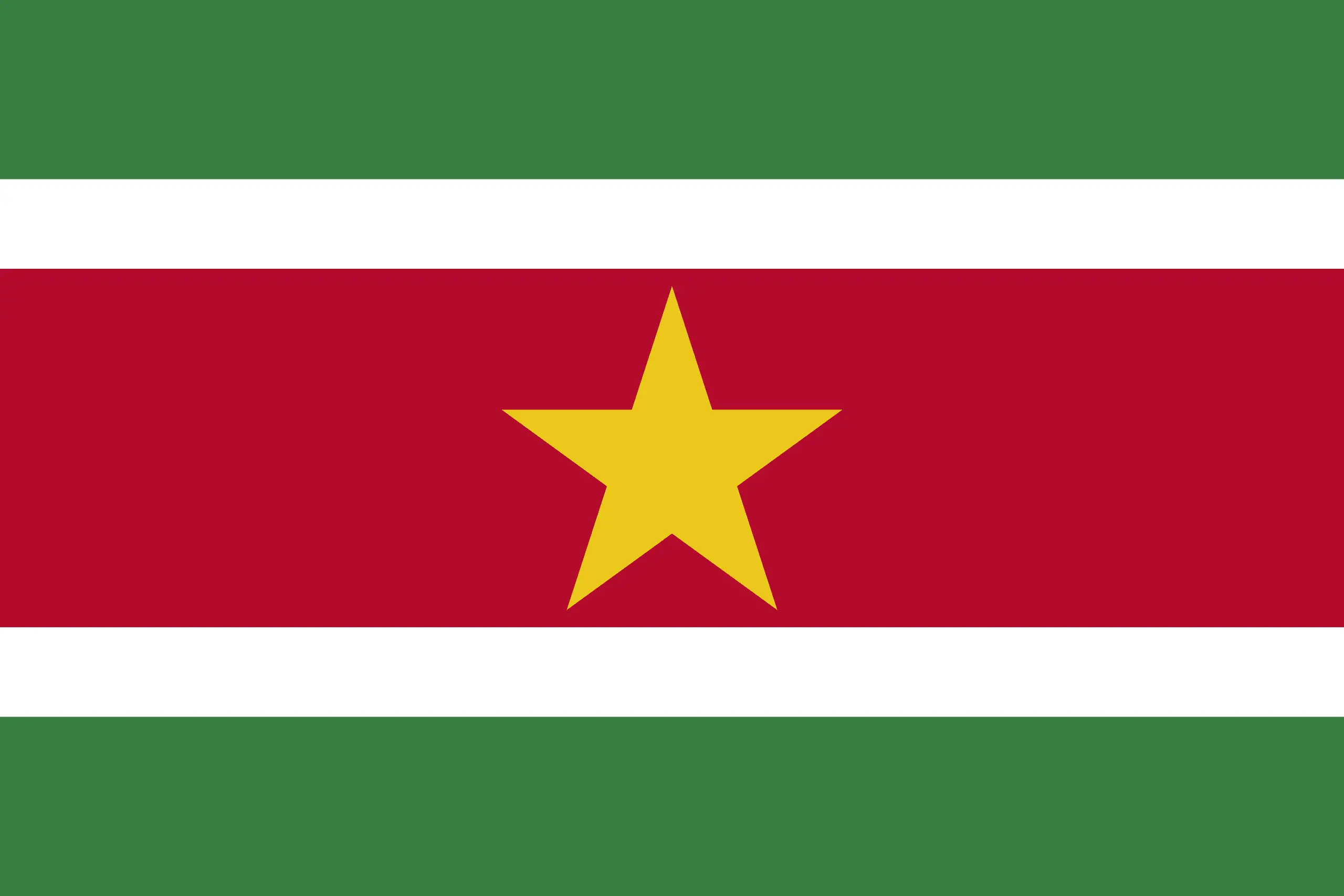 Drapeau Suriname brodé - Écusson drapeau Suriname Made in France