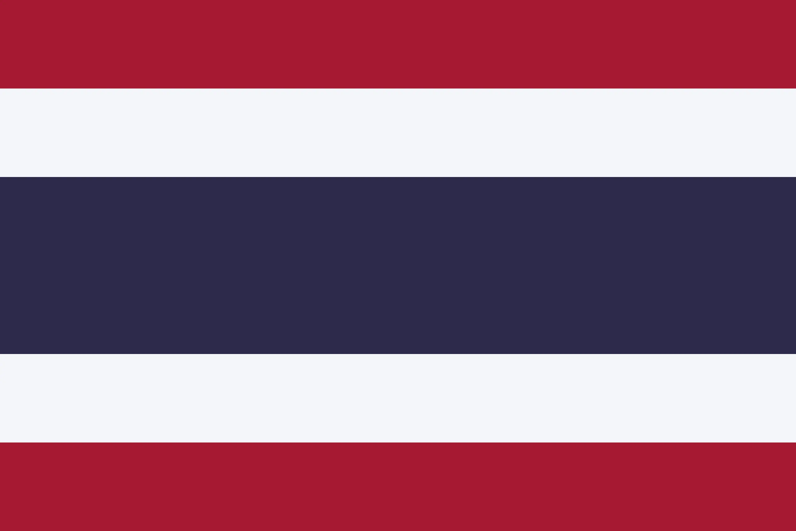 Drapeau Thaïlande brodé - Écusson drapeau Thaïlande Made in France