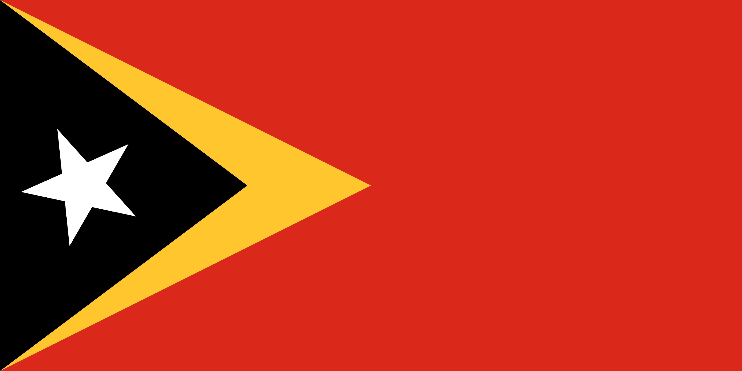 Drapeau Timor oriental brodé - Écusson drapeau Timor oriental Made in France