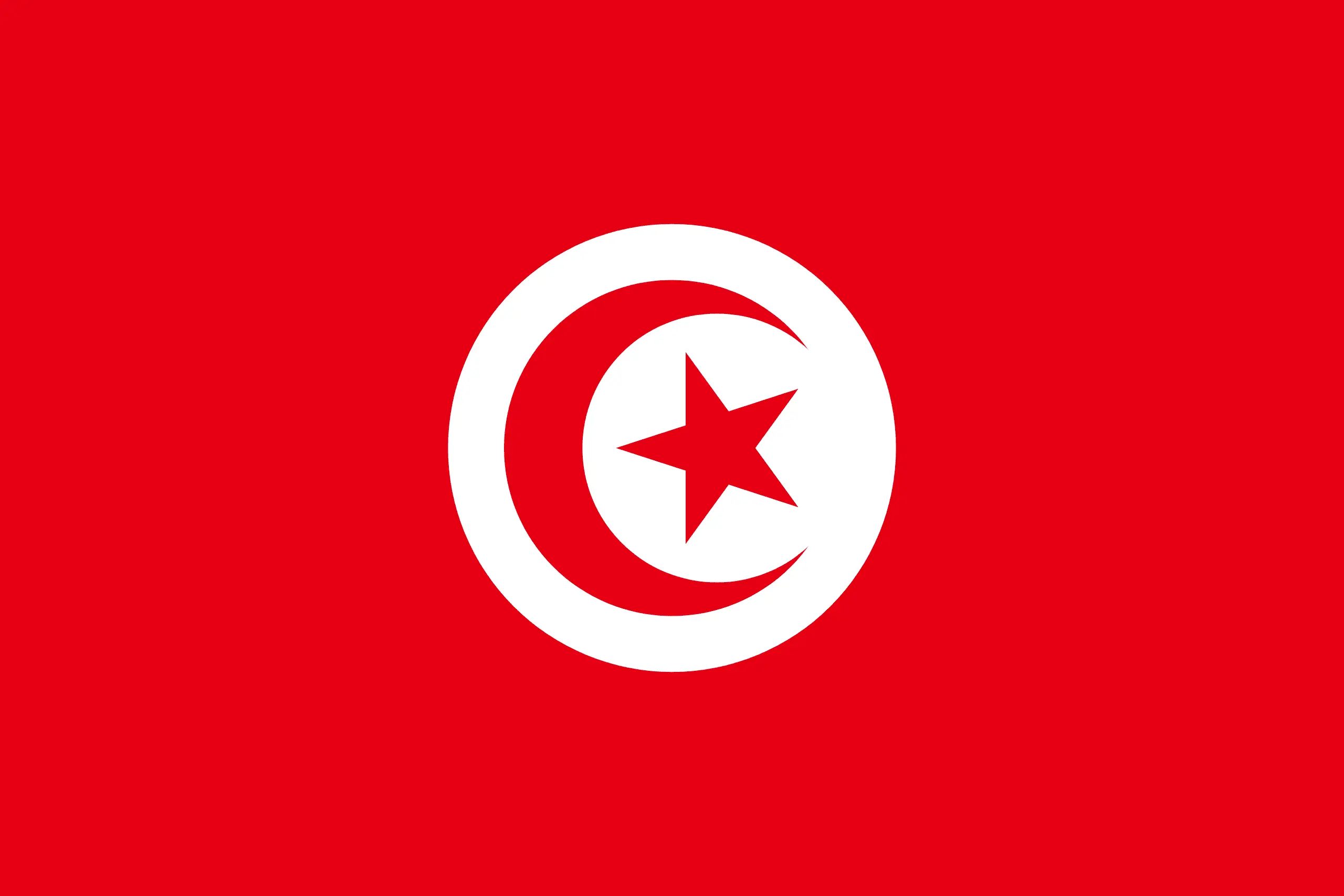 Drapeau Tunisie brodé - Écusson drapeau Tunisie Made in France