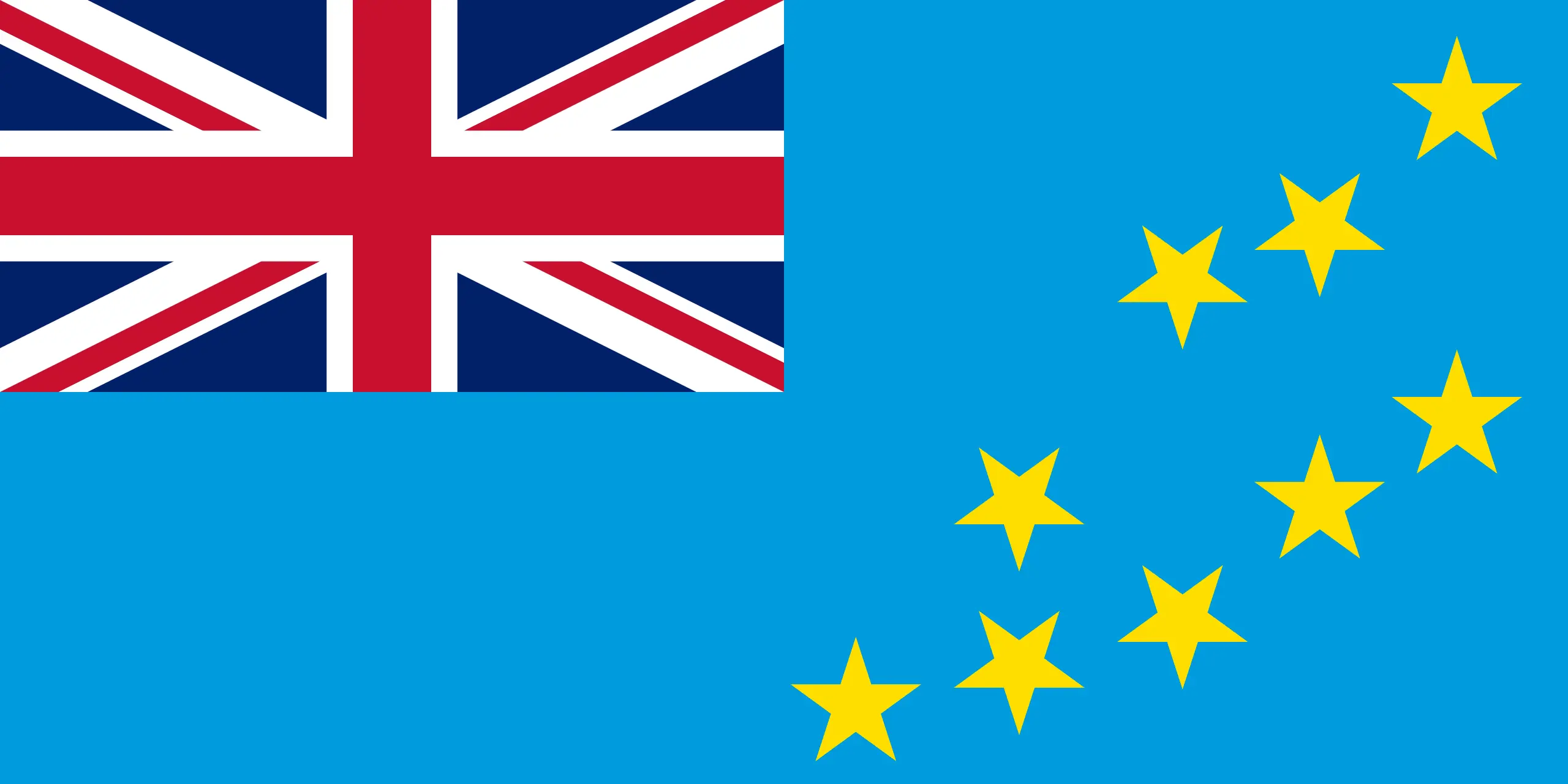 Drapeau Tuvalu brodé - Écusson drapeau Tuvalu Made in France