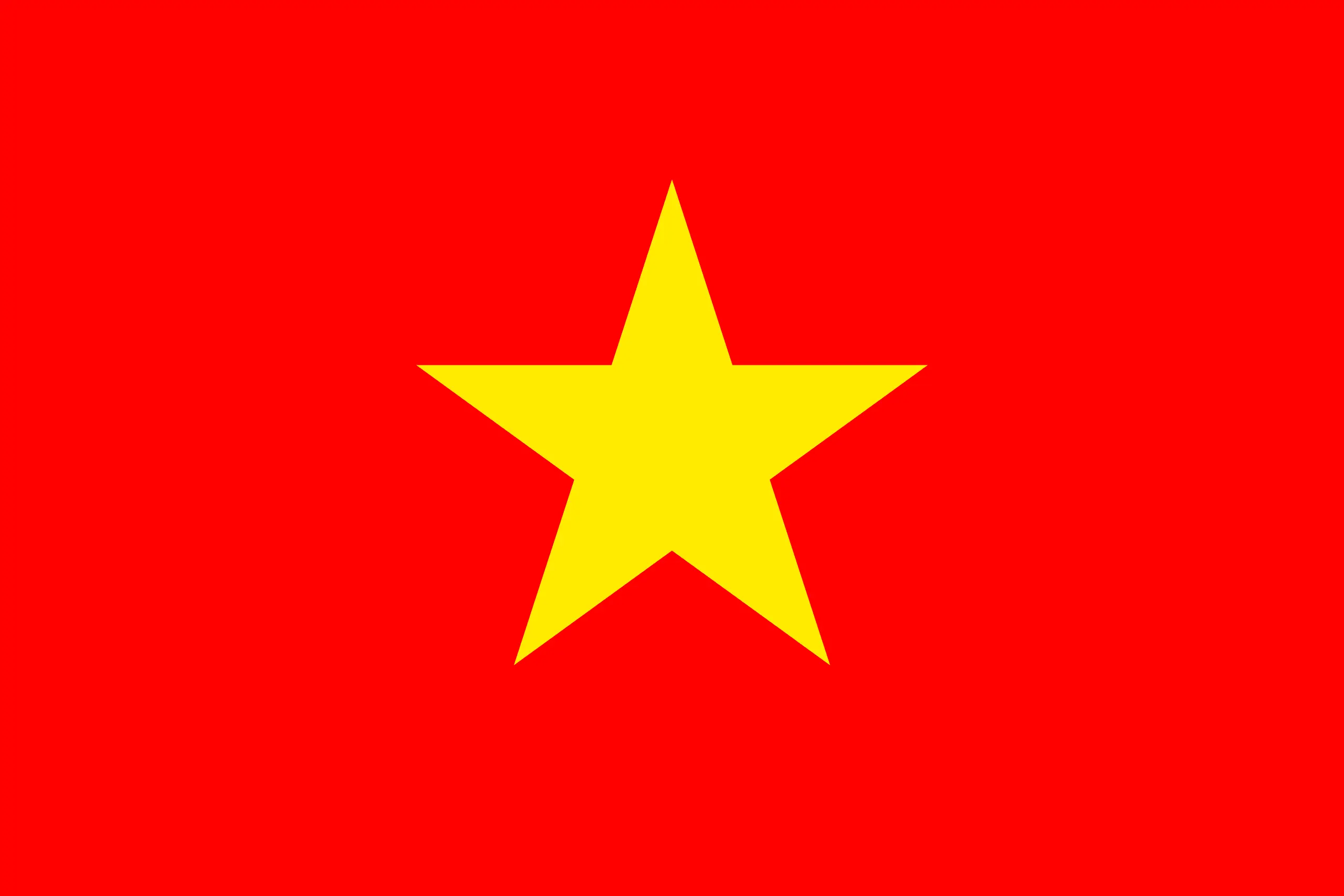 Drapeau Vietnam brodé - Écusson drapeau Vietnam Made in France
