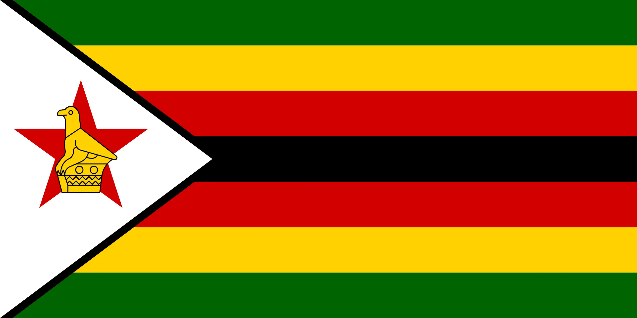 Drapeau Zimbabwe brodé - Écusson drapeau Zimbabwe Made in France